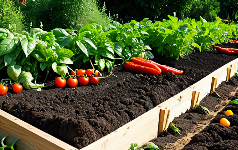 Healthy Soil & Abundant Harvest**

"A vibrant and healthy vegetable garden bursting with ripe produce, showcasing tomatoes, peppers, and leafy greens. Rich, dark soil is visible, teeming with earthworms. Sunlight streams through the plants. Focus on demonstrating the connection between healthy soil and a bountiful harvest. fully clothed, appropriate attire, safe for work, perfect anatomy, natural proportions, professional photography, high quality, family-friendly"

**
