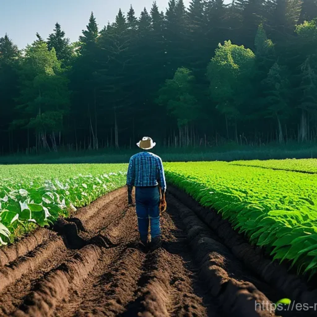 토양 건강 증진을 위한 연구 동향 - **"A vibrant, thriving agricultural field showcasing the essence of regenerative farming practices. ...